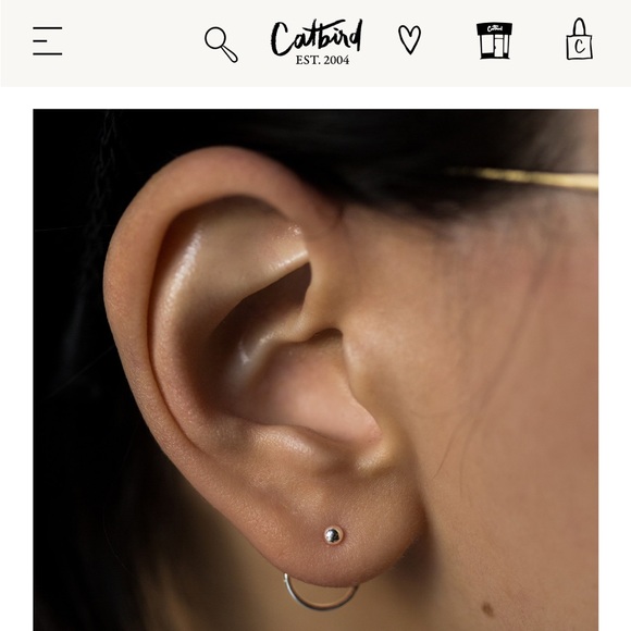 Catbird Sterling Silver Earrings - Pair of Jack + G Ear Nuts - Picture 4 of 4